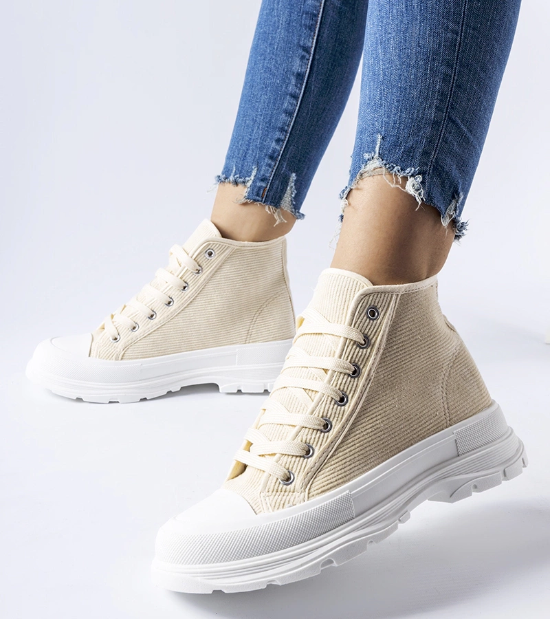 Béžové kotníkové tenisky Villaggio