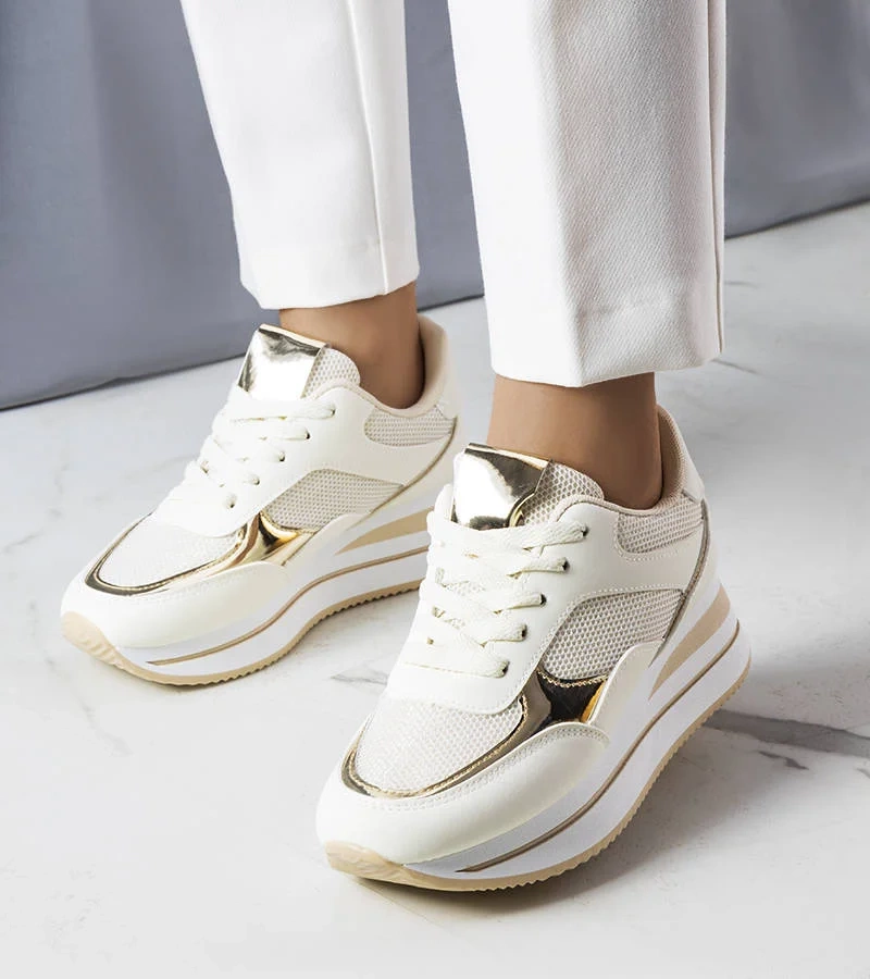 Béžové tenisky na hrubé podrážce Ethel