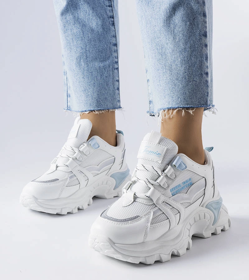 Modré tenisky s neonovými vložkami Opal