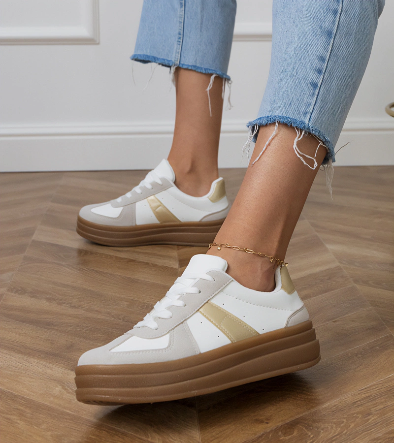 Dámské bílé tenisky na platformě Serila