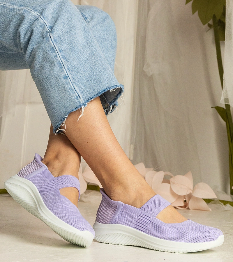 Fialové dámské tenisky na reliéfní podrážce Muratti