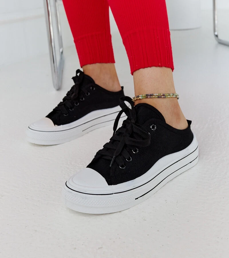 Černé tenisky na platformě Fiori