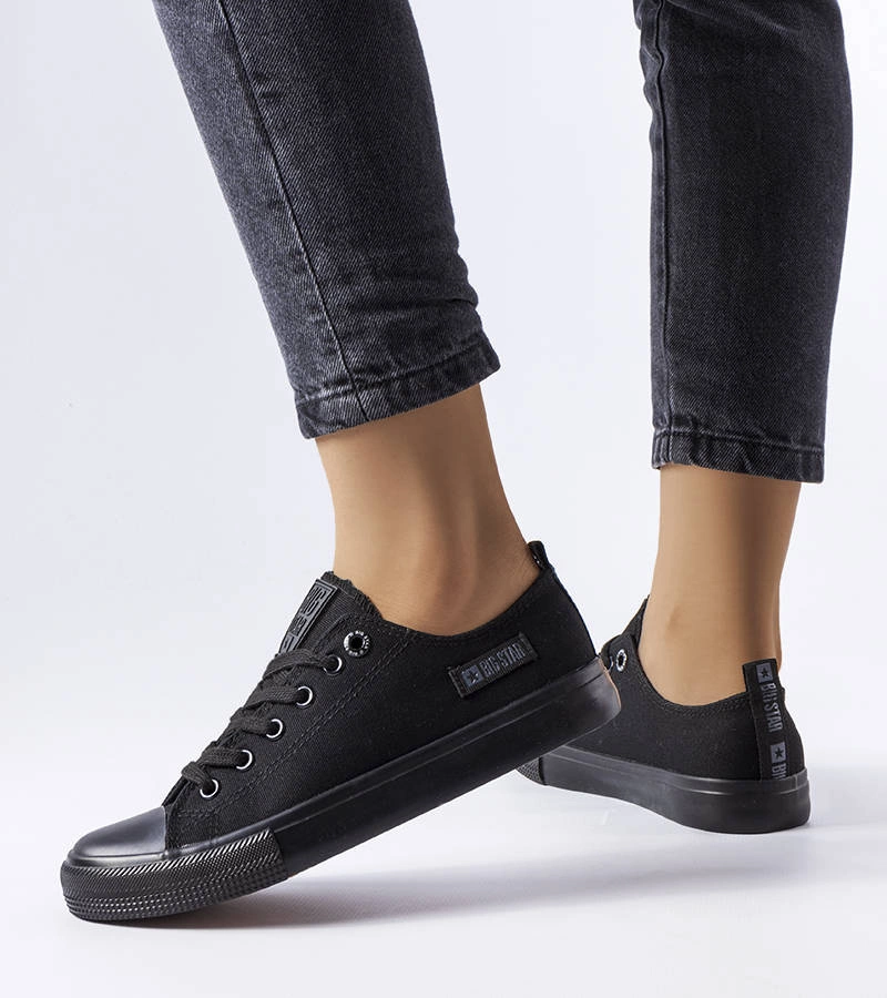 Černé látkové tenisky Big Star KK274009