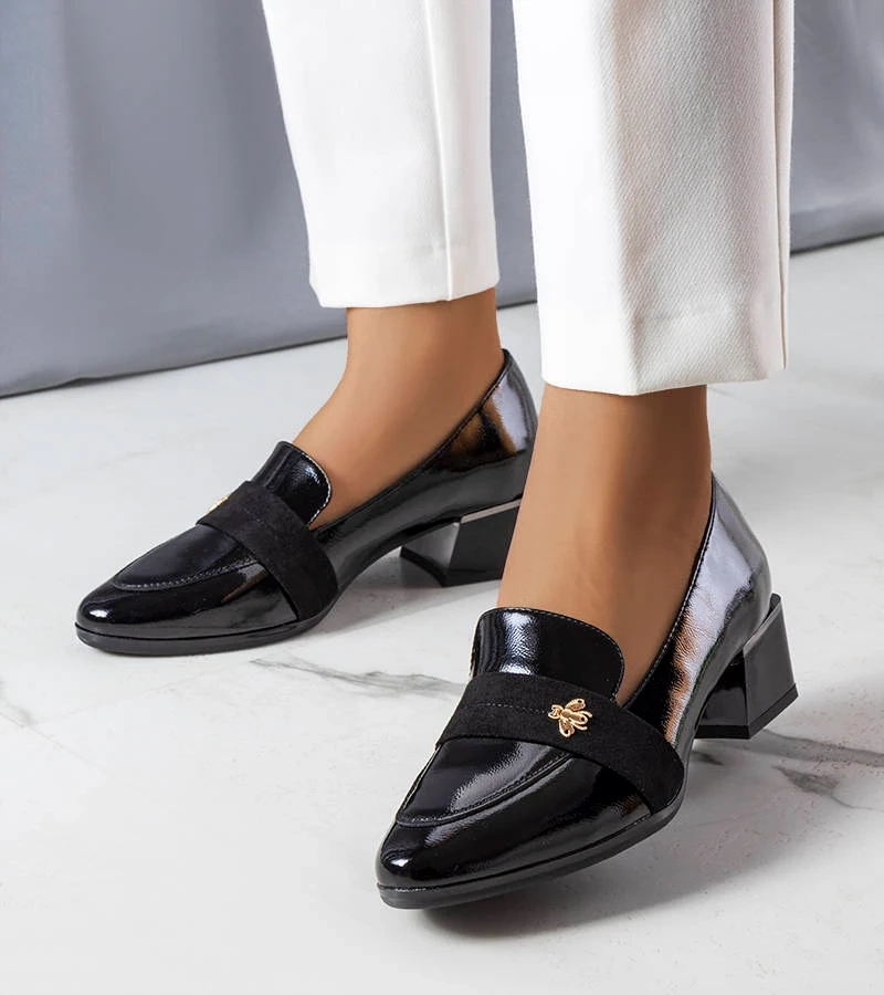 Černé lakované lodičky Vinceza