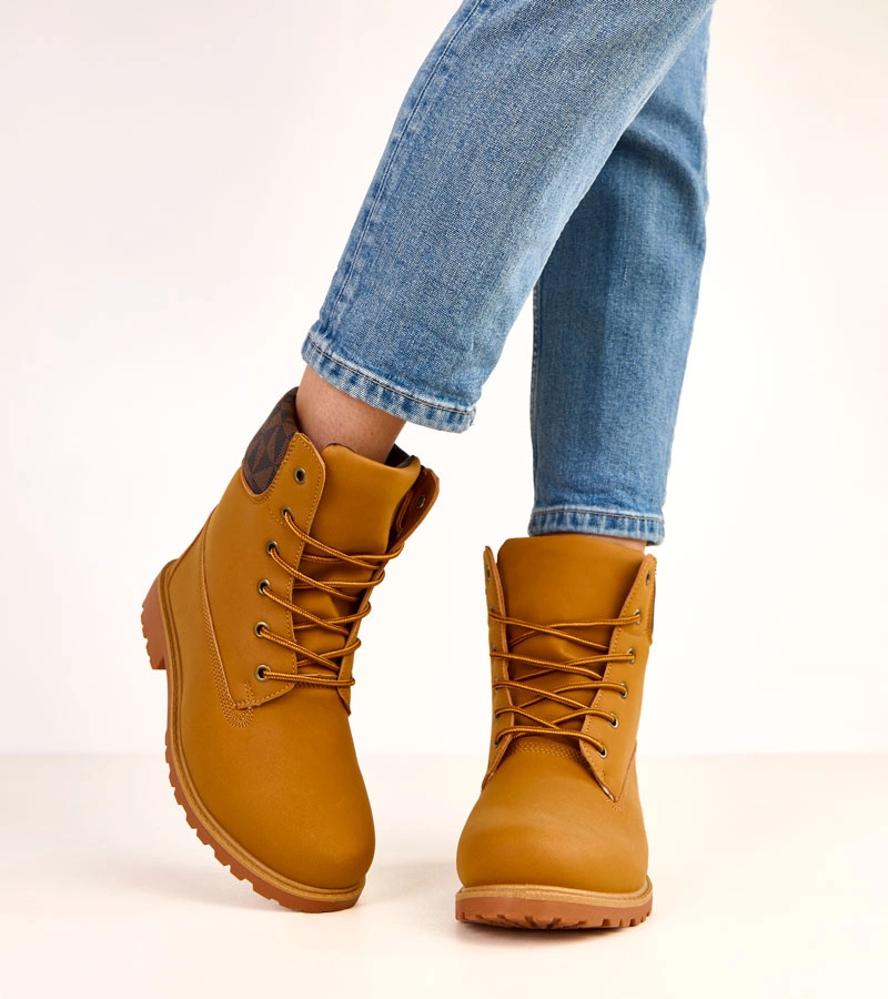 Hnědé pracovní trapery s matnou úpravou Alicia