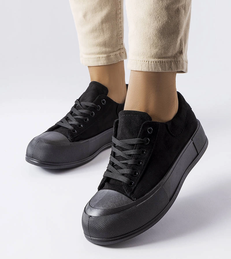 Černé tenisky na platformě Agathe