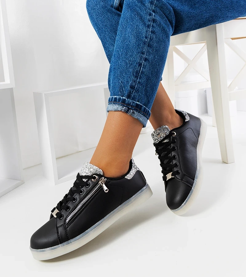 Černé tenisky s led Caldwell