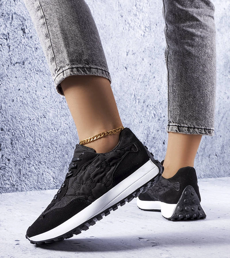 Černé tenisky Lanctot s monogramem