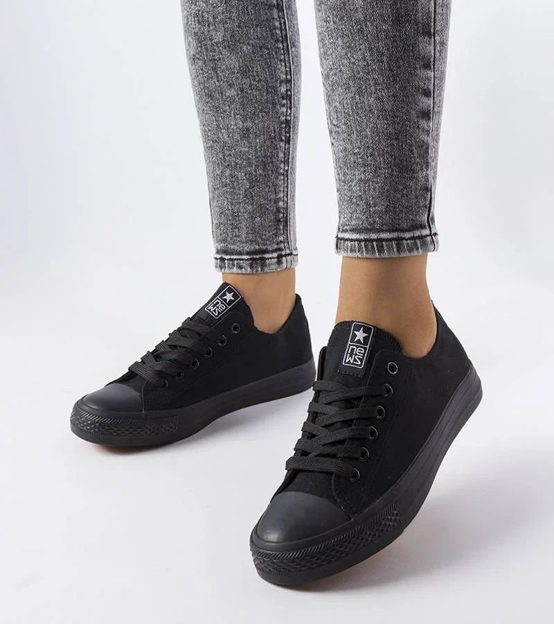 Černé látkové tenisky Beaupré