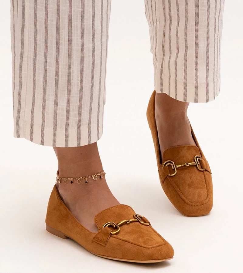 Hnědé mokasíny se sponou Zamari