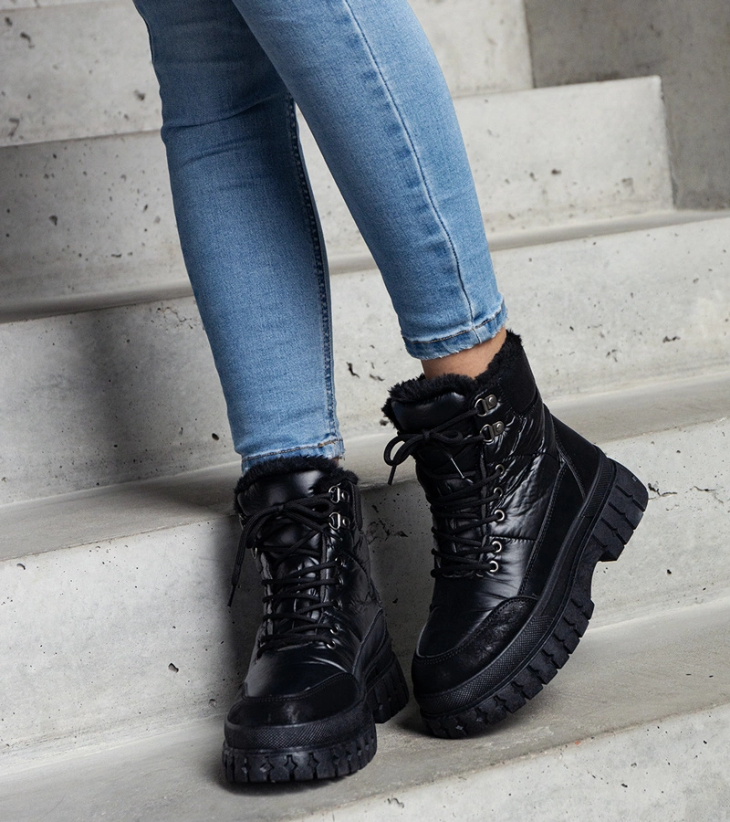 Černé zateplené sněhule Ozero