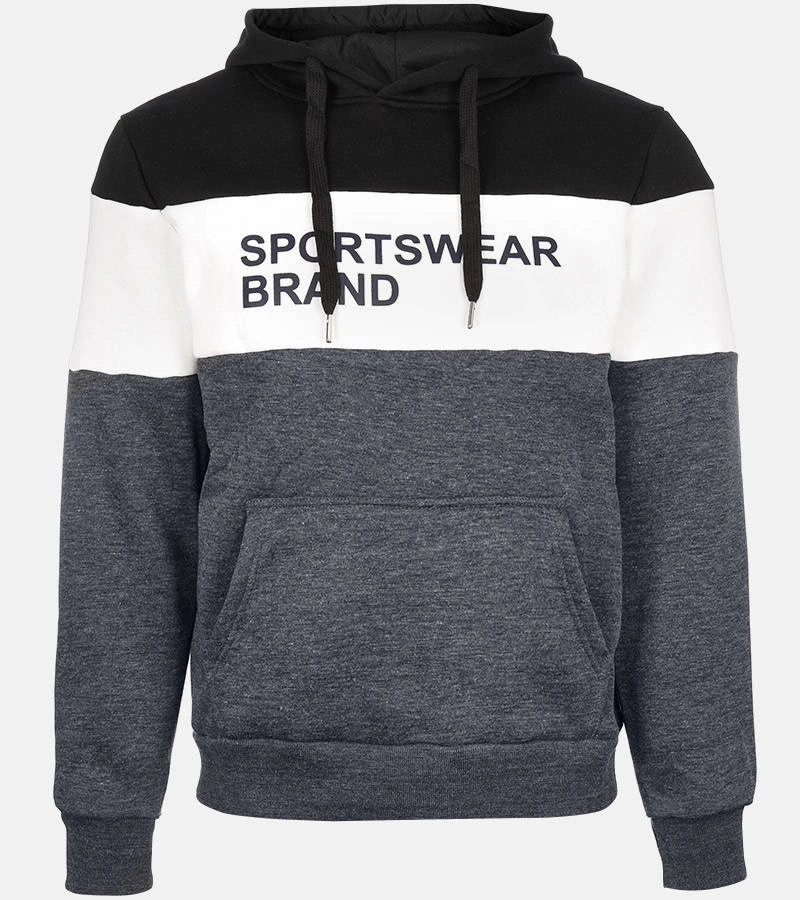 Pánská tmavě šedá mikina Guerin s kapucí