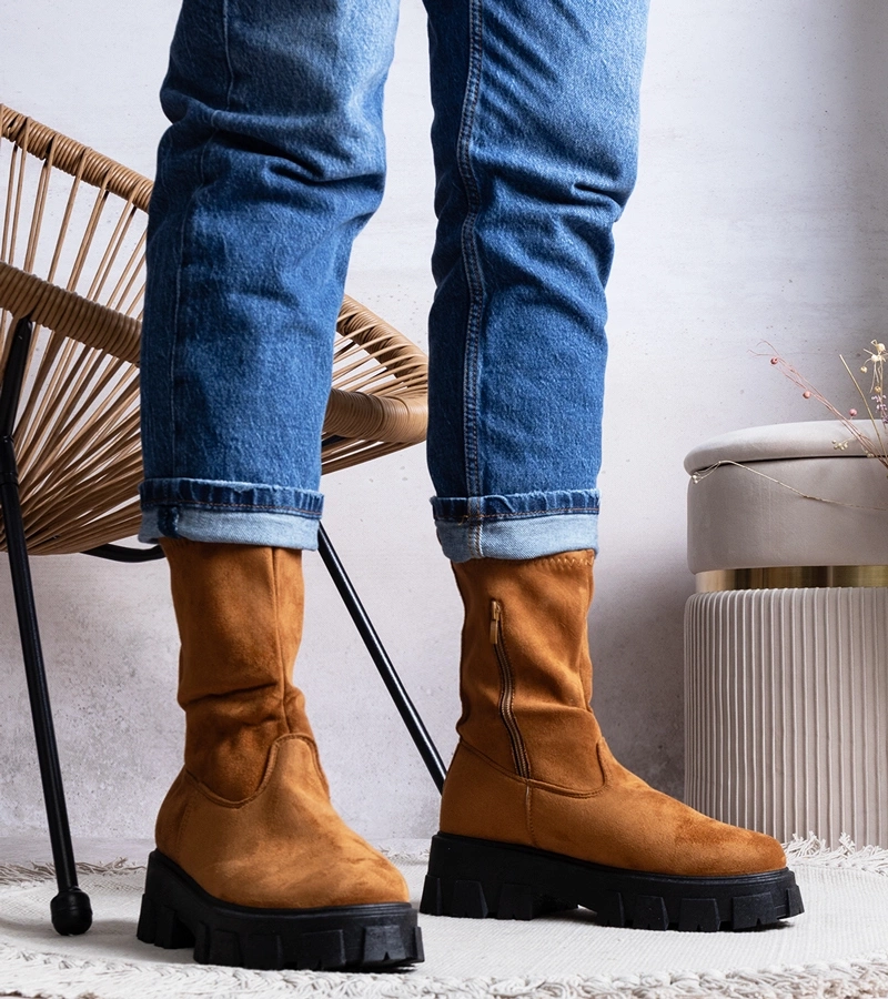 Hnědá boty na platformě Conco