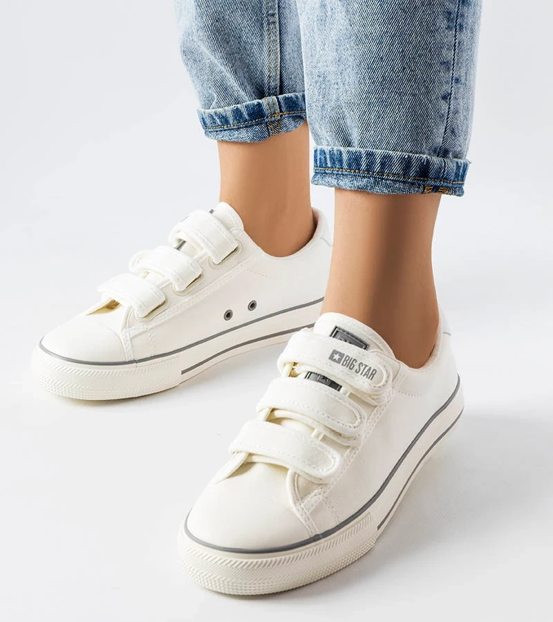 Bílé tenisky Big Star na suchý zip LL274A203