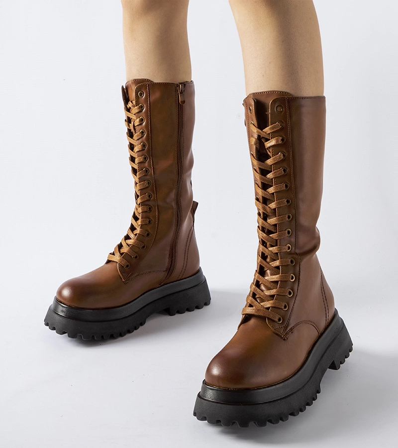 Hnědé vysoké trapery Nebida 6022 CAMEL