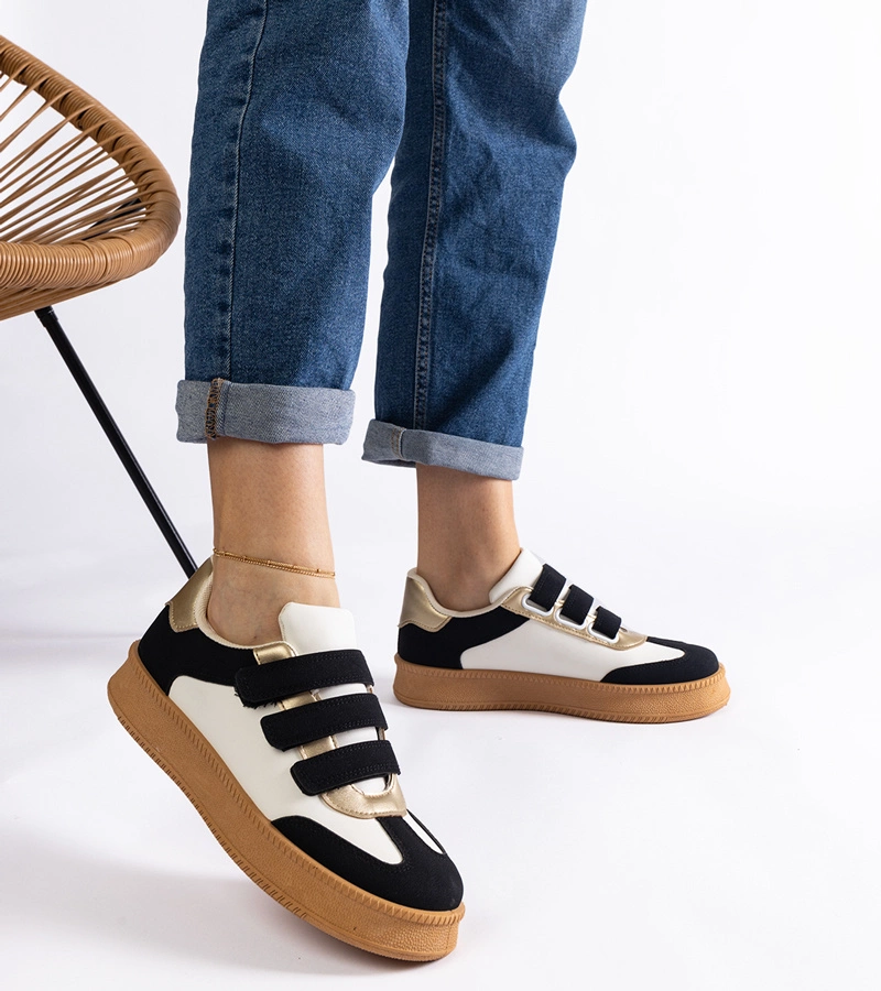 Černé tenisky na suchý zip Mena