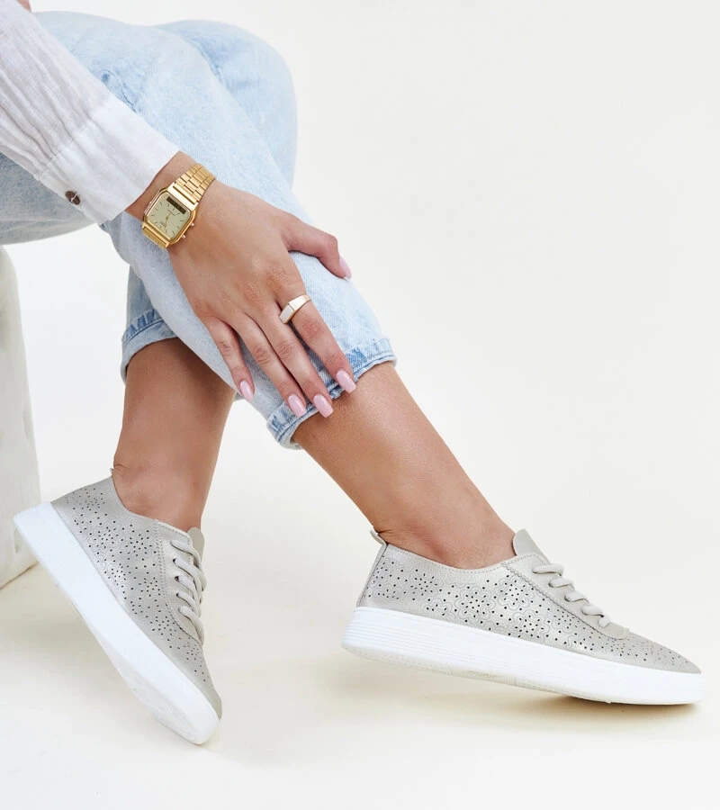 Zlaté tenisky z ekokože Whitley