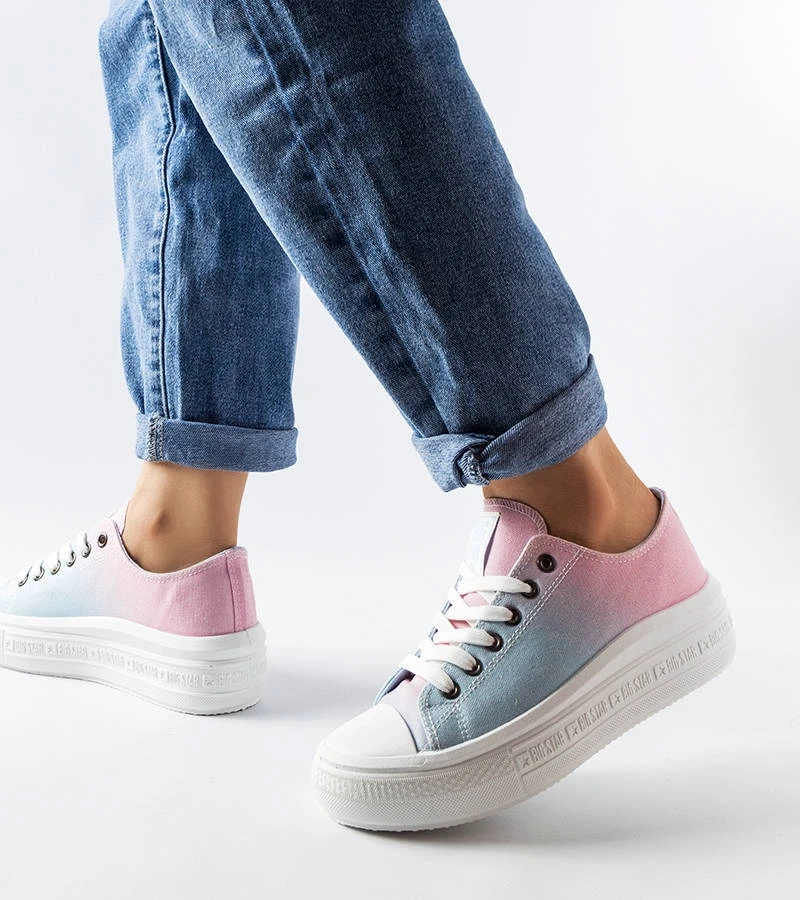 Růžovomodré tenisky Big Star LL274A187