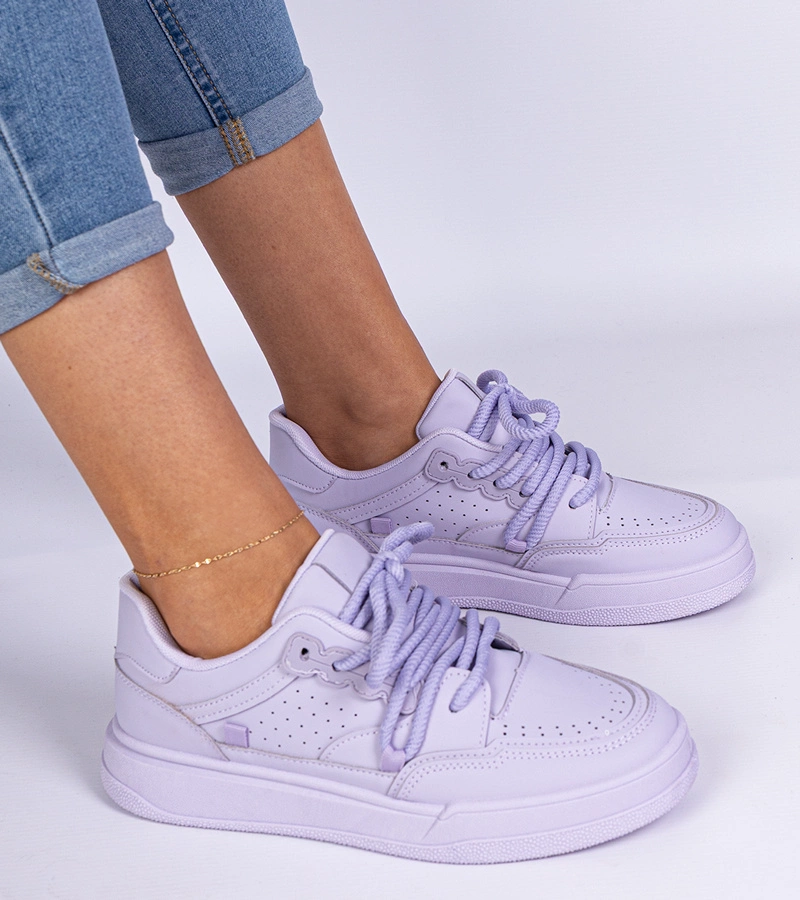 Fialové dámské sportovní tenisky z ekokůže Asphodel