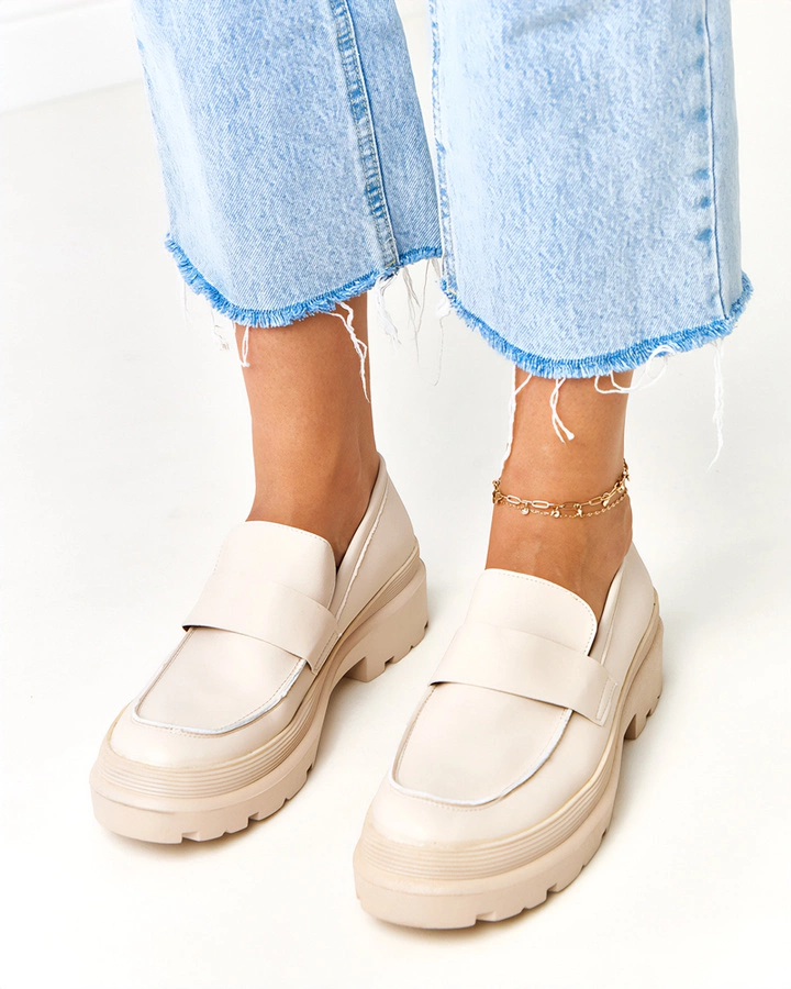 Béžové mokasíny z ekokůže Seraphin