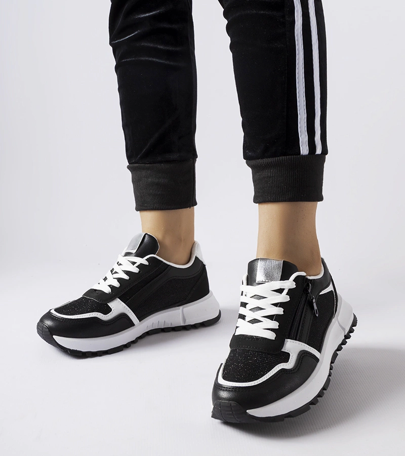 Černé dekorativní tenisky Camuzzoni