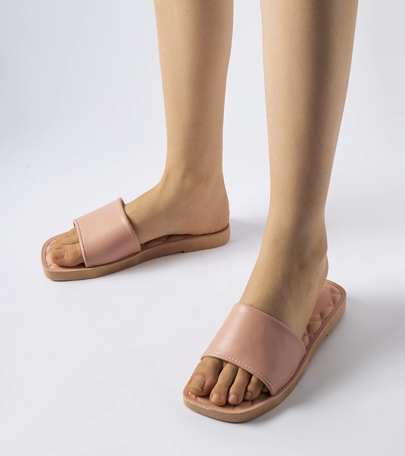 Růžové gumové pantofle Chatigny