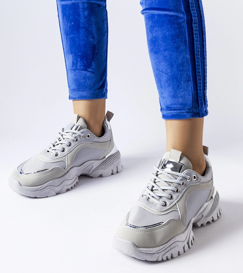 Šedé tenisky s stříbrným akcentem Lodgeville