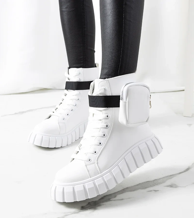 Bílé tenisky Haver na platformě