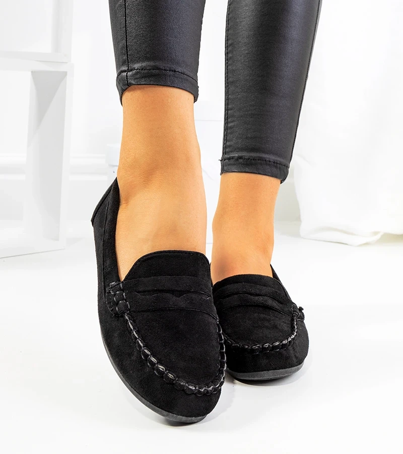 Černé dámské mokasíny Nieves