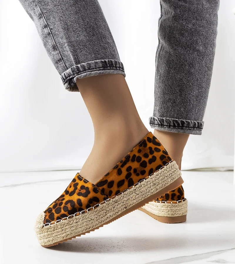 Hnědé espadrilky na platformě Feiken