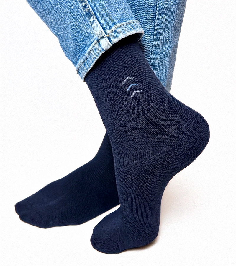 Černo-bílé teplé ponožky Sella