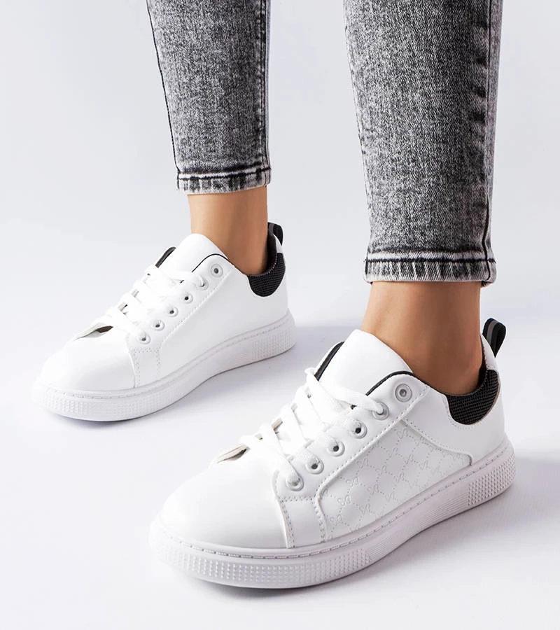 Černobílé embosované tenisky Dreux