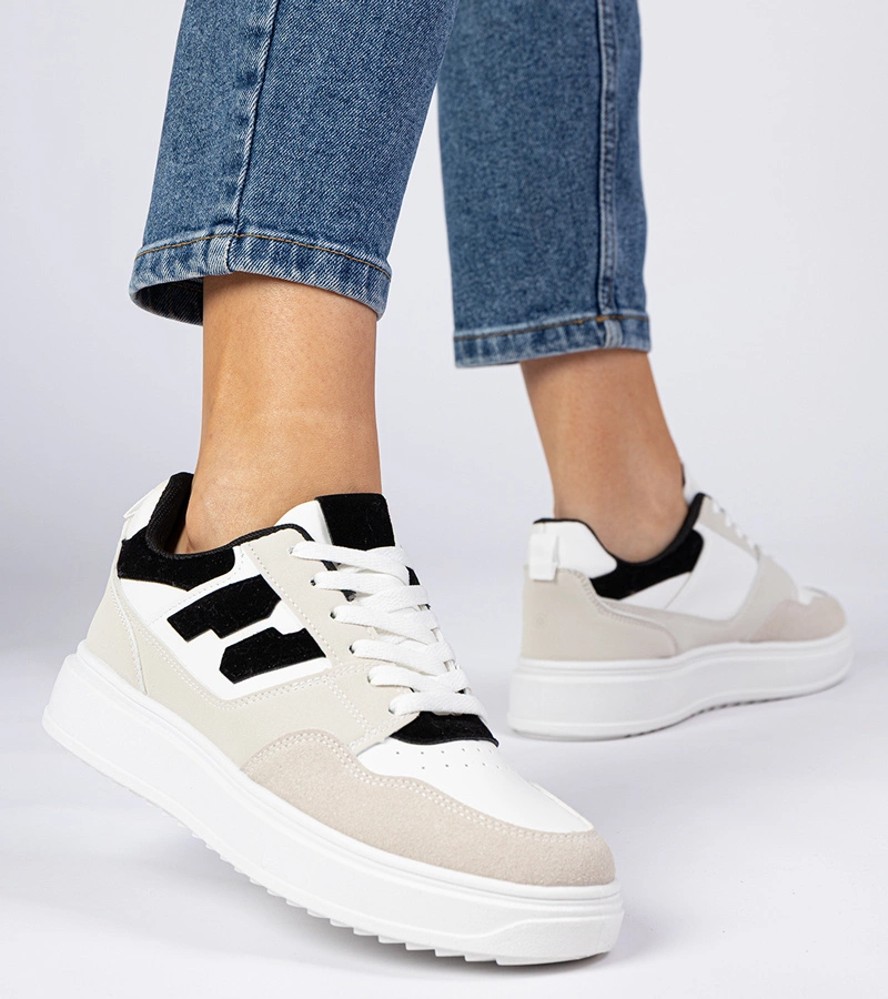 Bílo-černé tenisky dámské Lavria