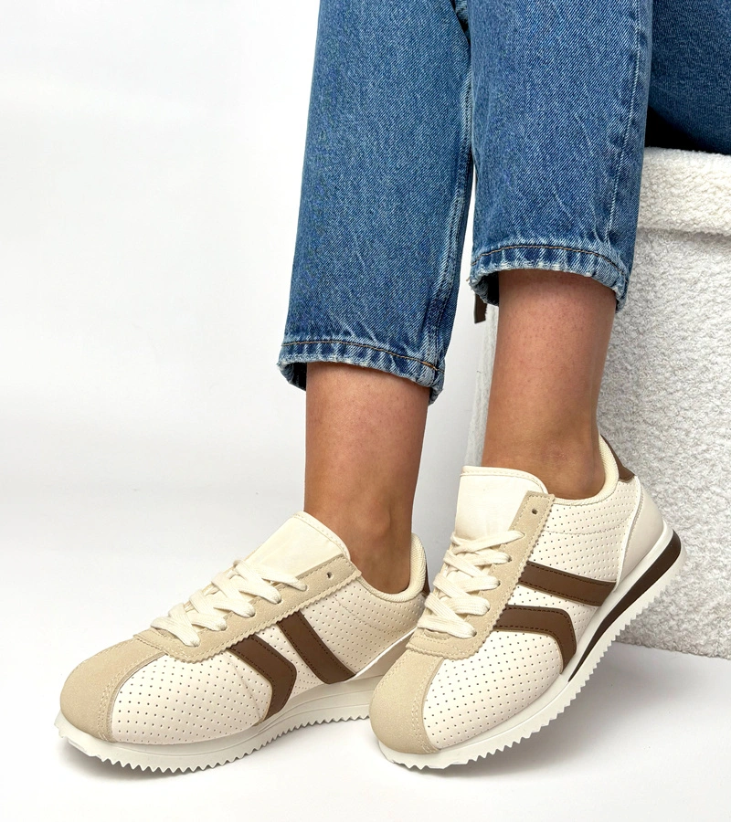 Béžovo-hnědé sportovní tenisky Camille