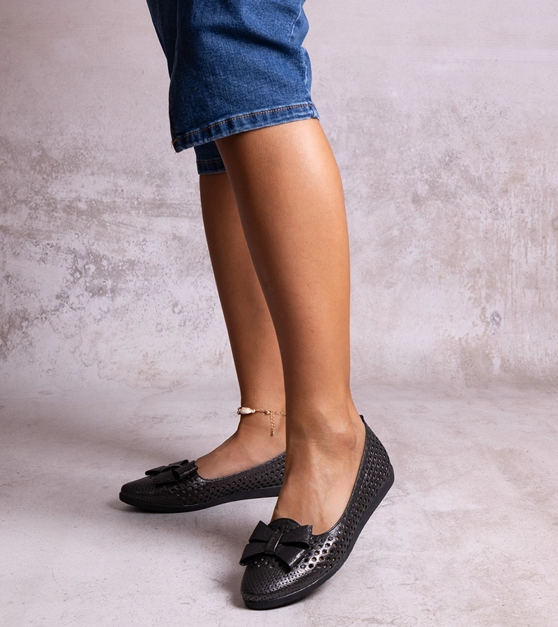 Černé třpytivé baleríny Binney