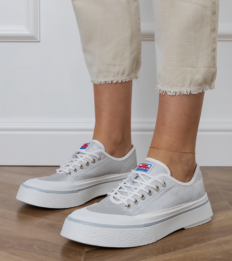 Šedé dámské tenisky na platformě Greta