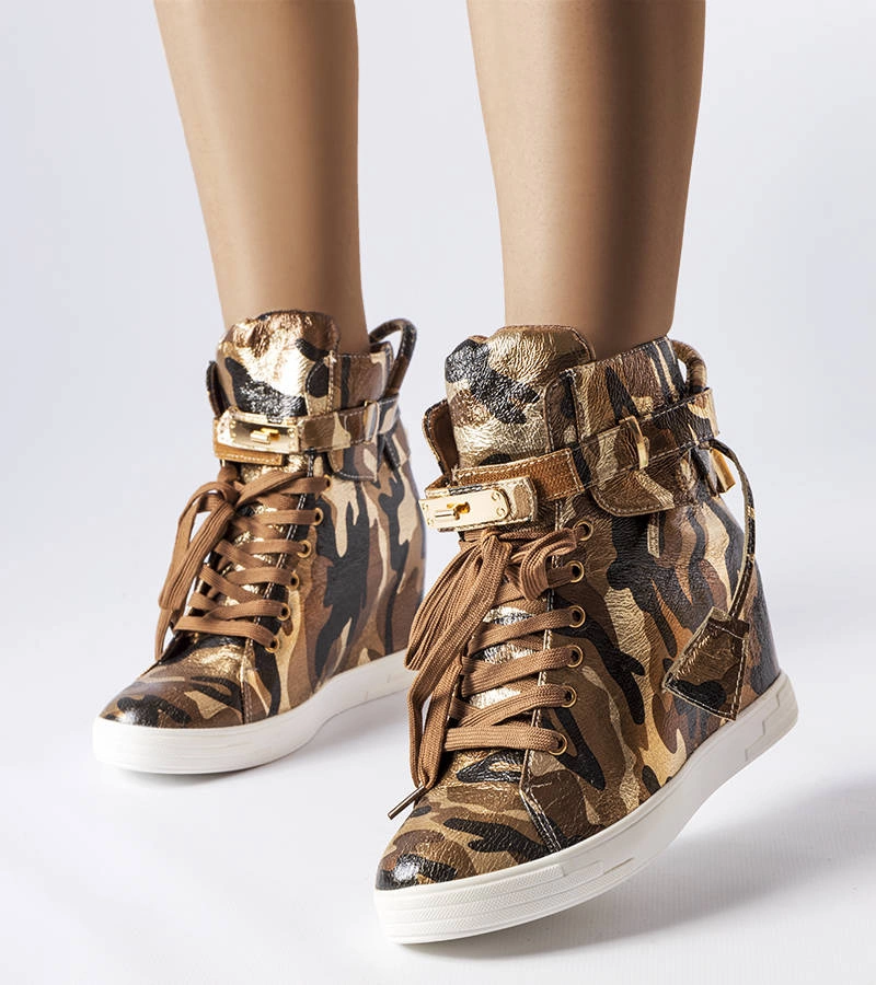 Hnědé moro tenisky na platformách Annabelle