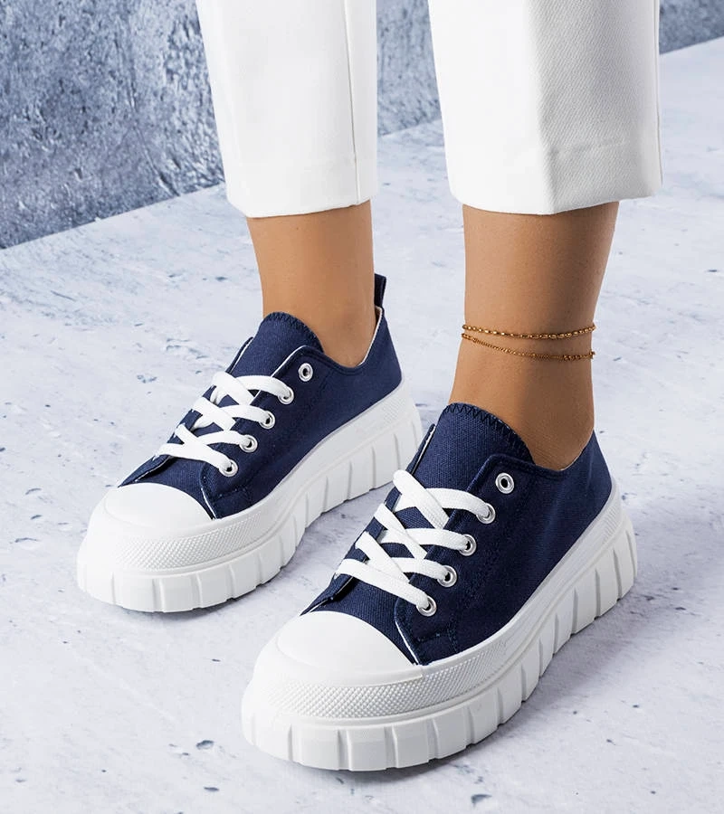 Bellemare tmavě modré tenisky na platformě