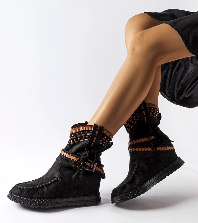 Černé boty Beausoleil na platformě