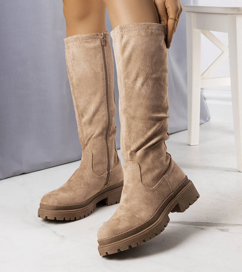 Béžové zateplené boty Dementi