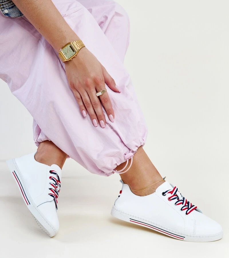 Bílé kůžené tenisky VINCEZA