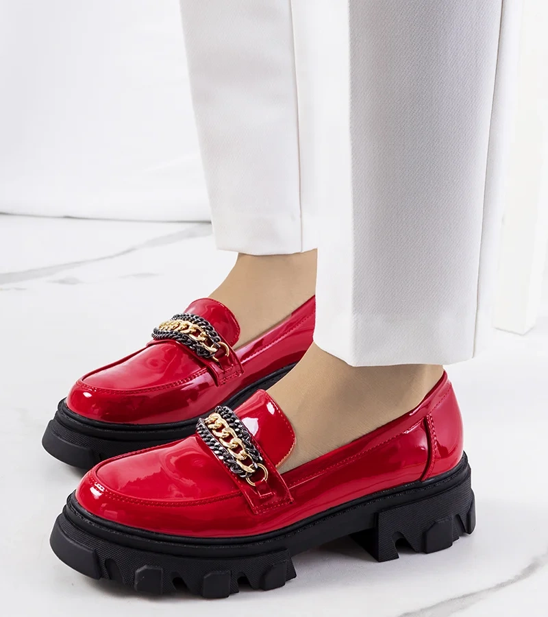 Červeně lakované polobotky Alcione