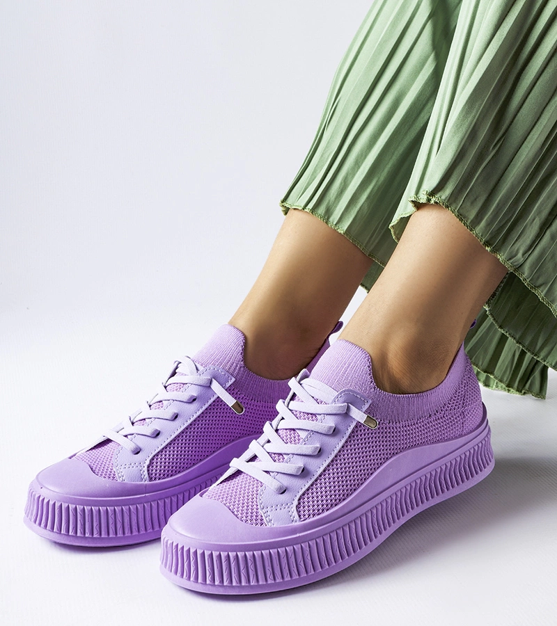 Fialové slip on tenisky Callimaco