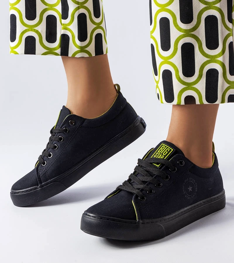 Černé látkové tenisky Big Star LL274247