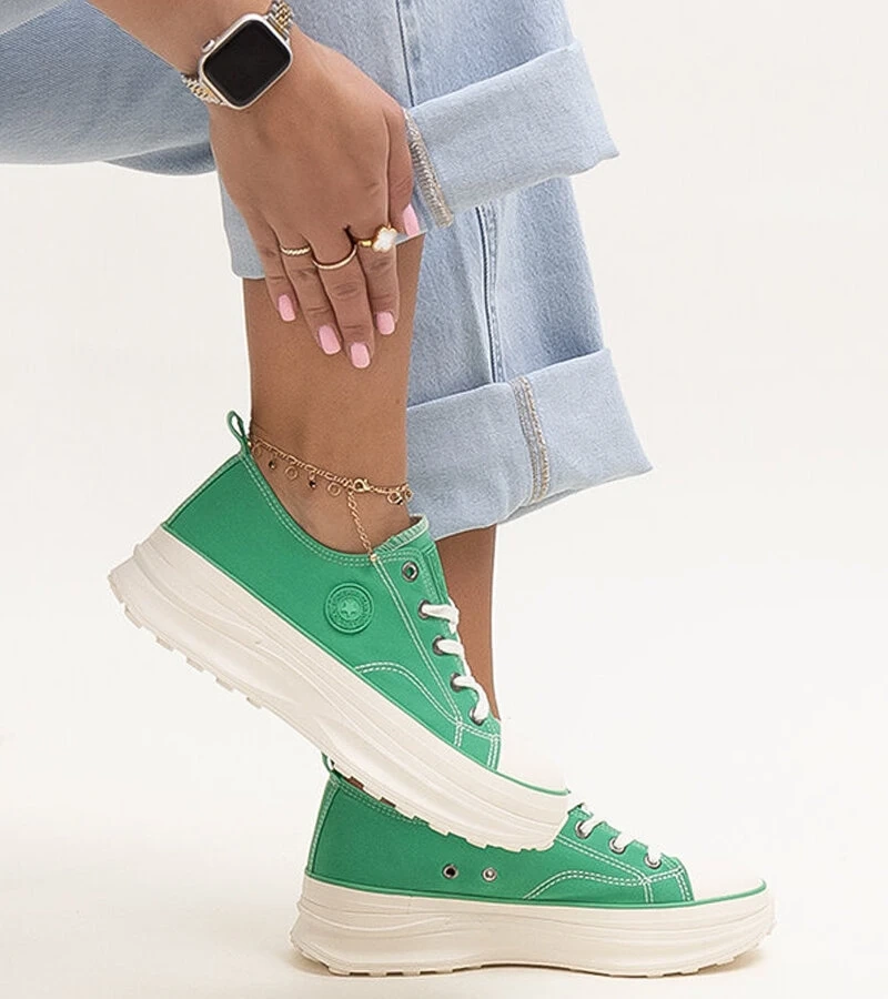 Zelené masivní tenisky Big Star NN274130