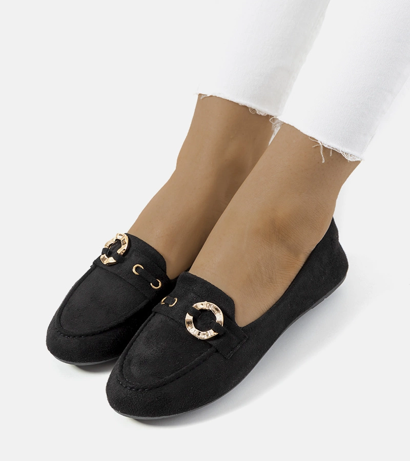 Černé dámské mokasíny Leila