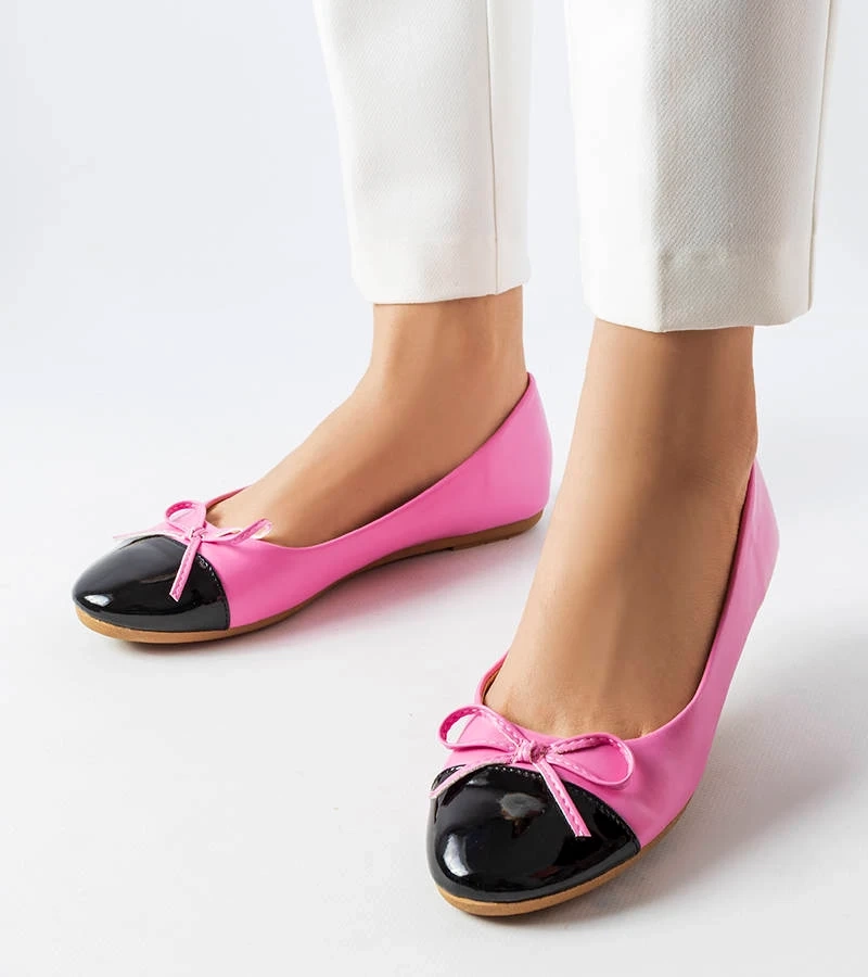 Růžové baleríny s lakovaným nosem od Despins