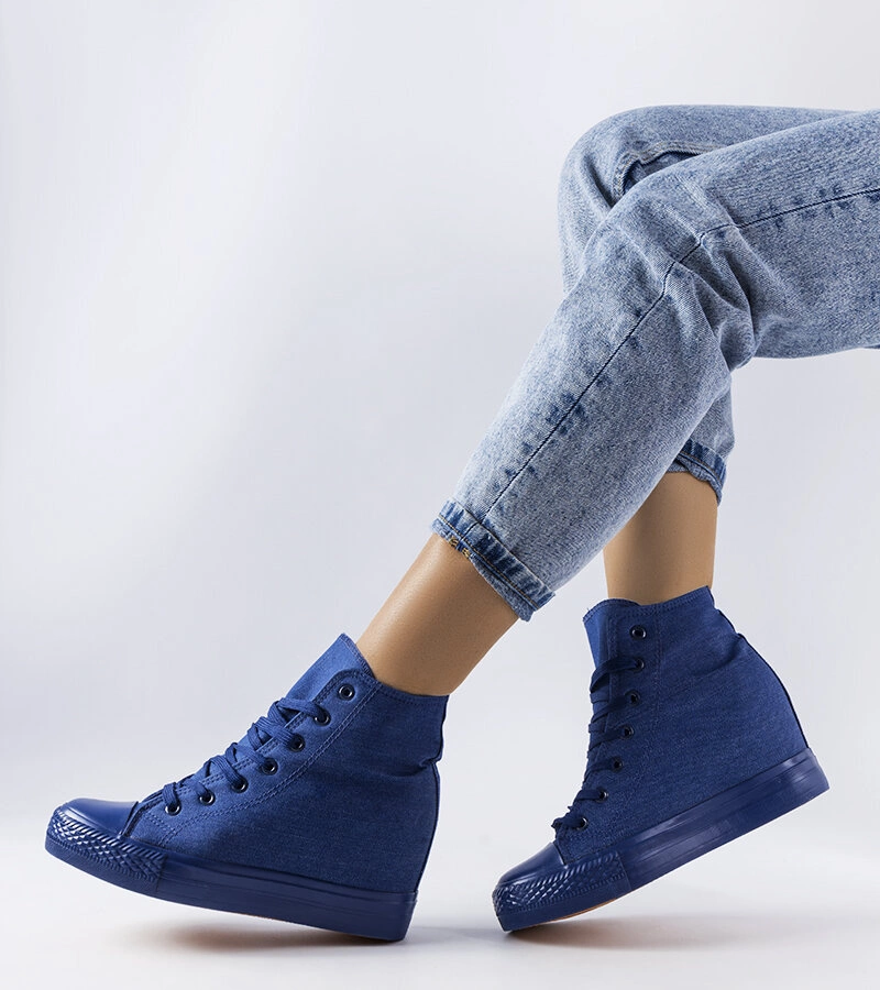 Modré tenisky na klínku Groussay