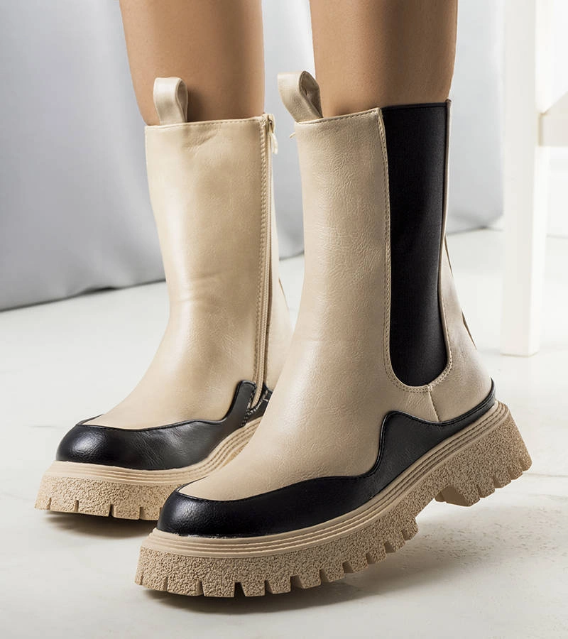 Béžová a černá boty Valeris