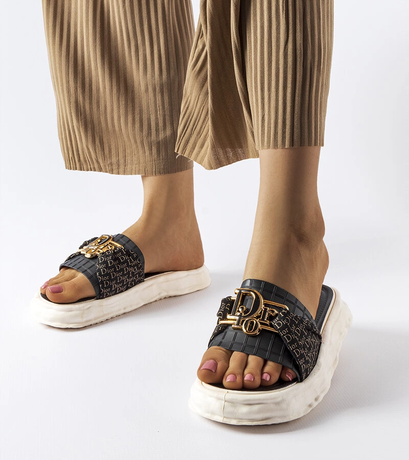 Černé gumové žabky 986 BLACK